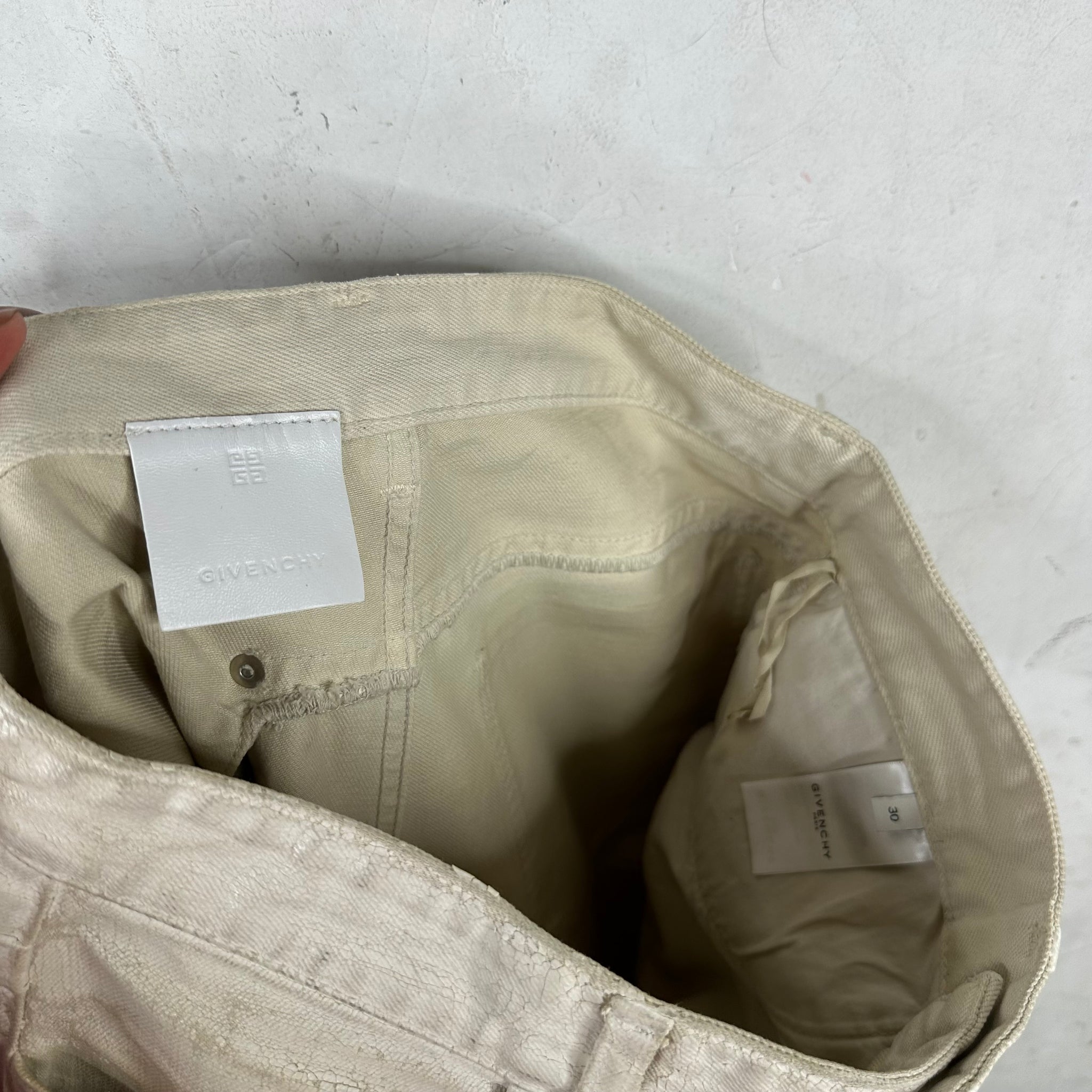 Givenchy Painted White Jeans