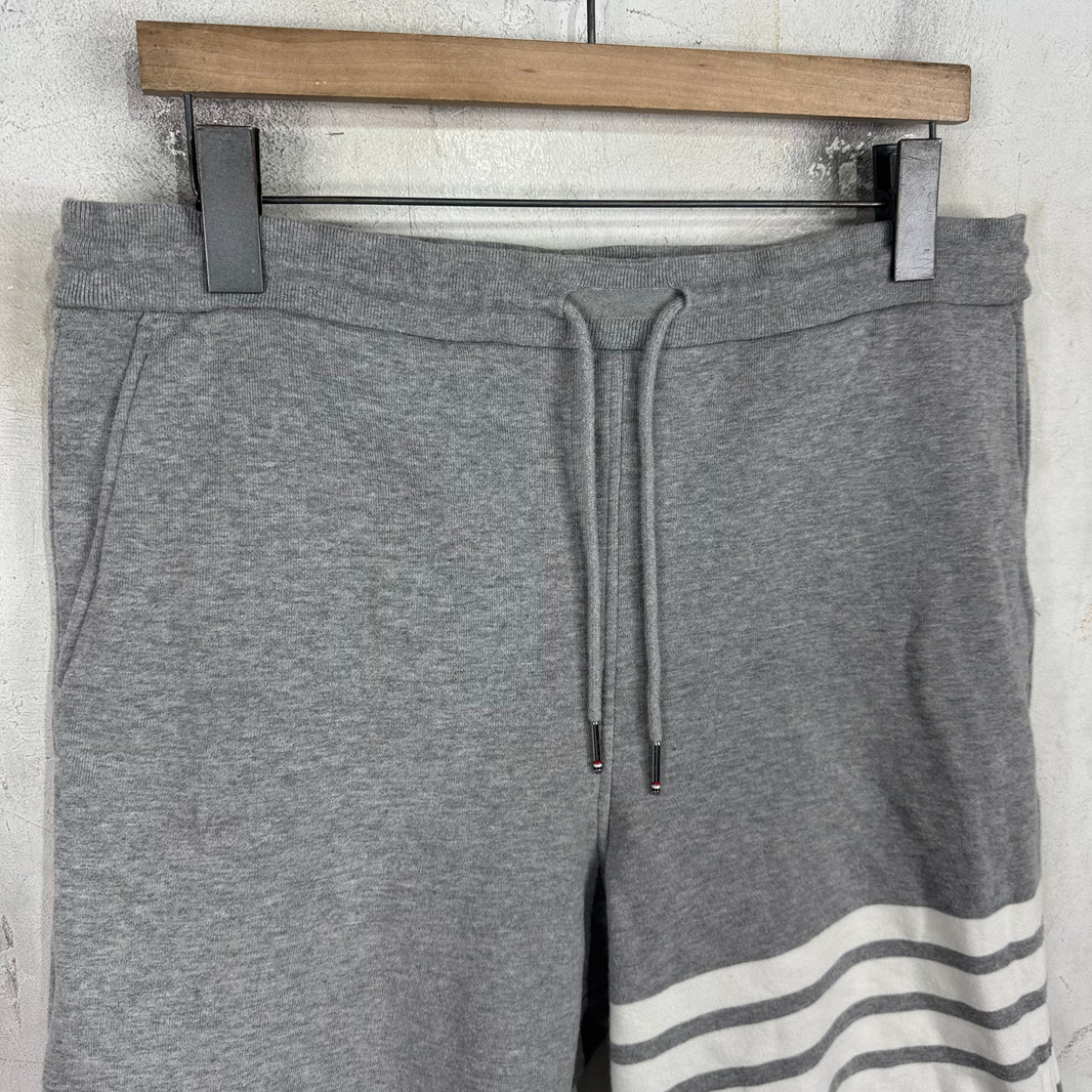 Thom Browne Grey Striped Sweatshorts