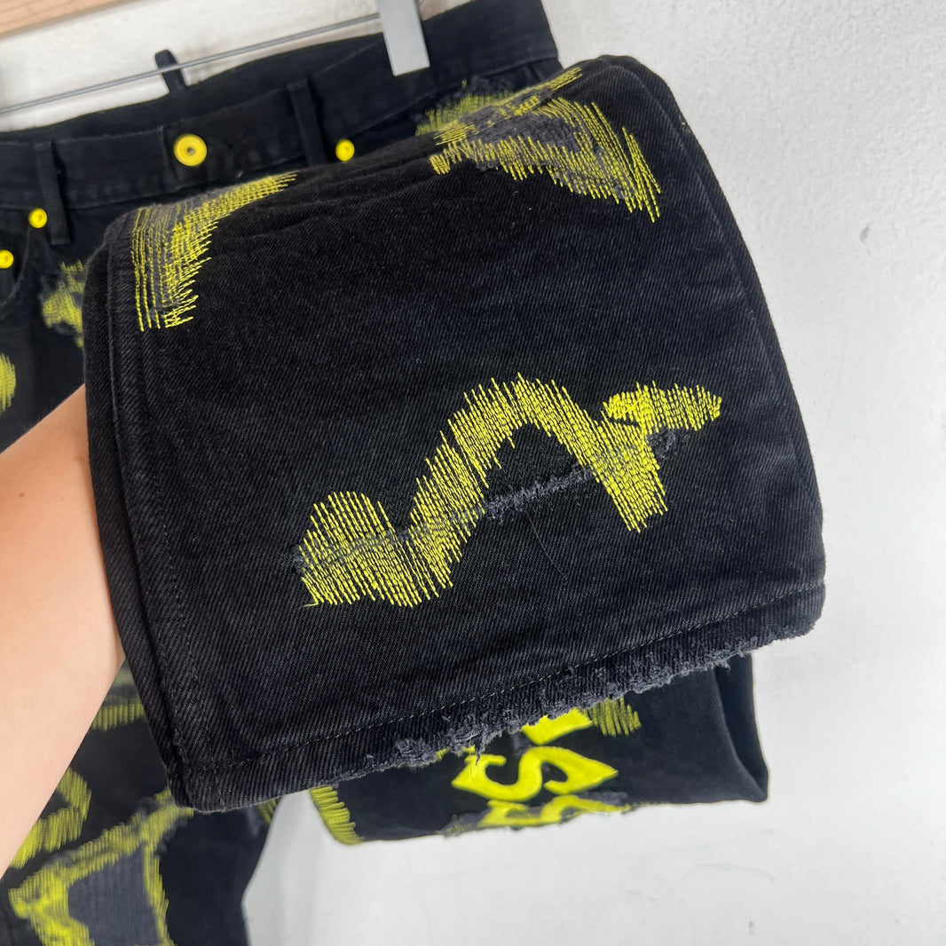 Endless Denim Black/Yellow Jeans