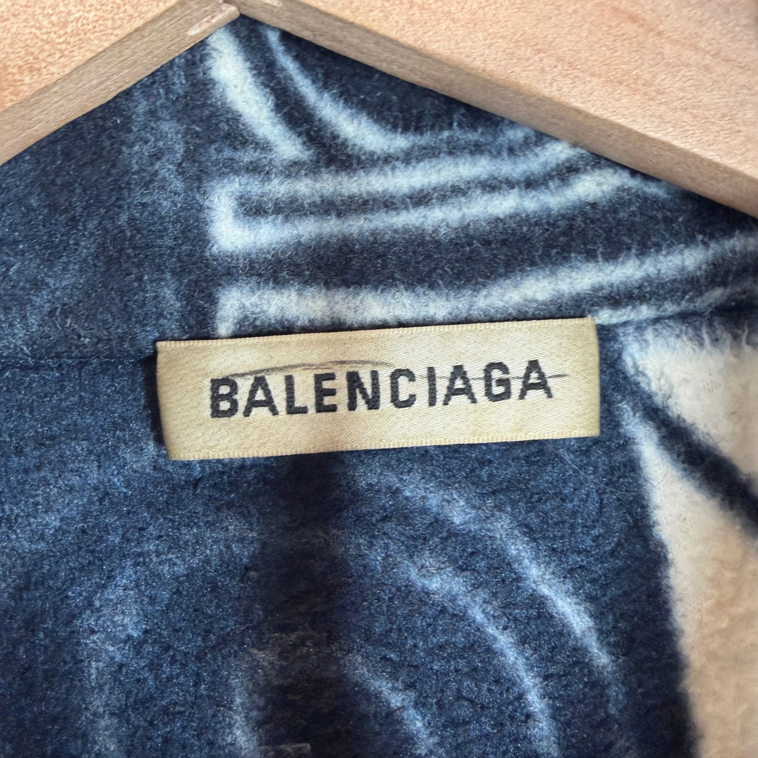 Balenciaga Spiral Abstract Fleece Zip Jacket