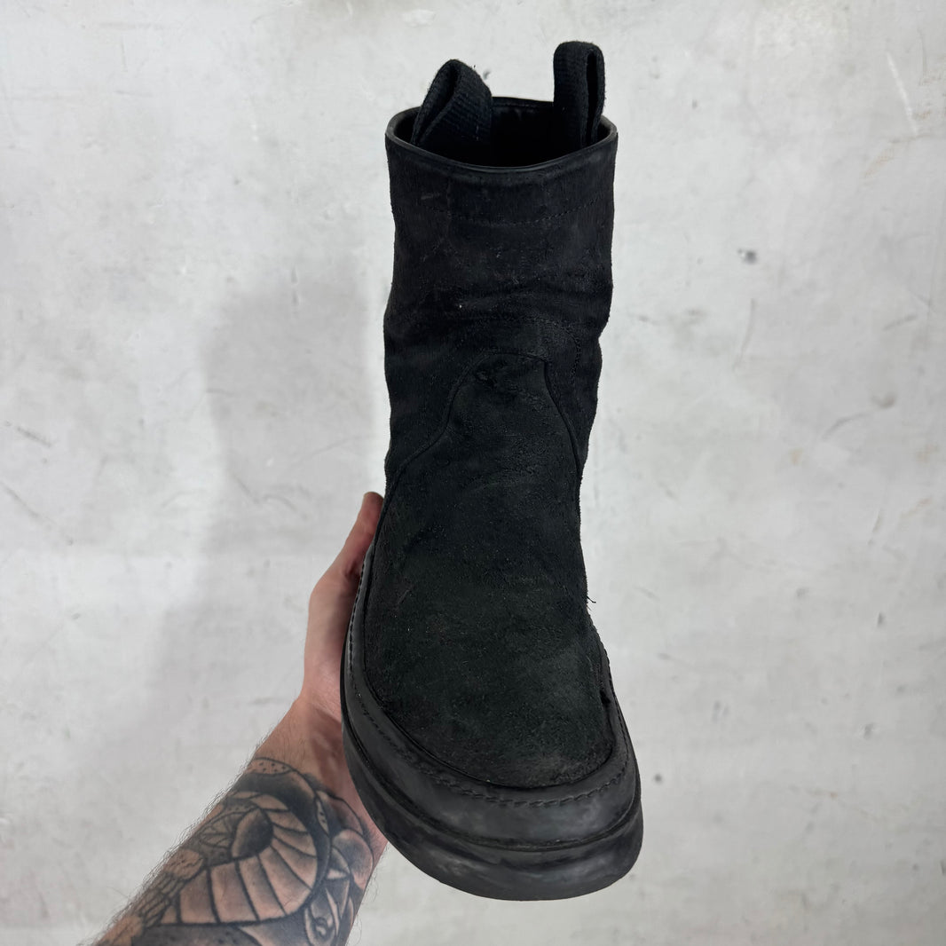 Rick Owens Suede Pull Boots