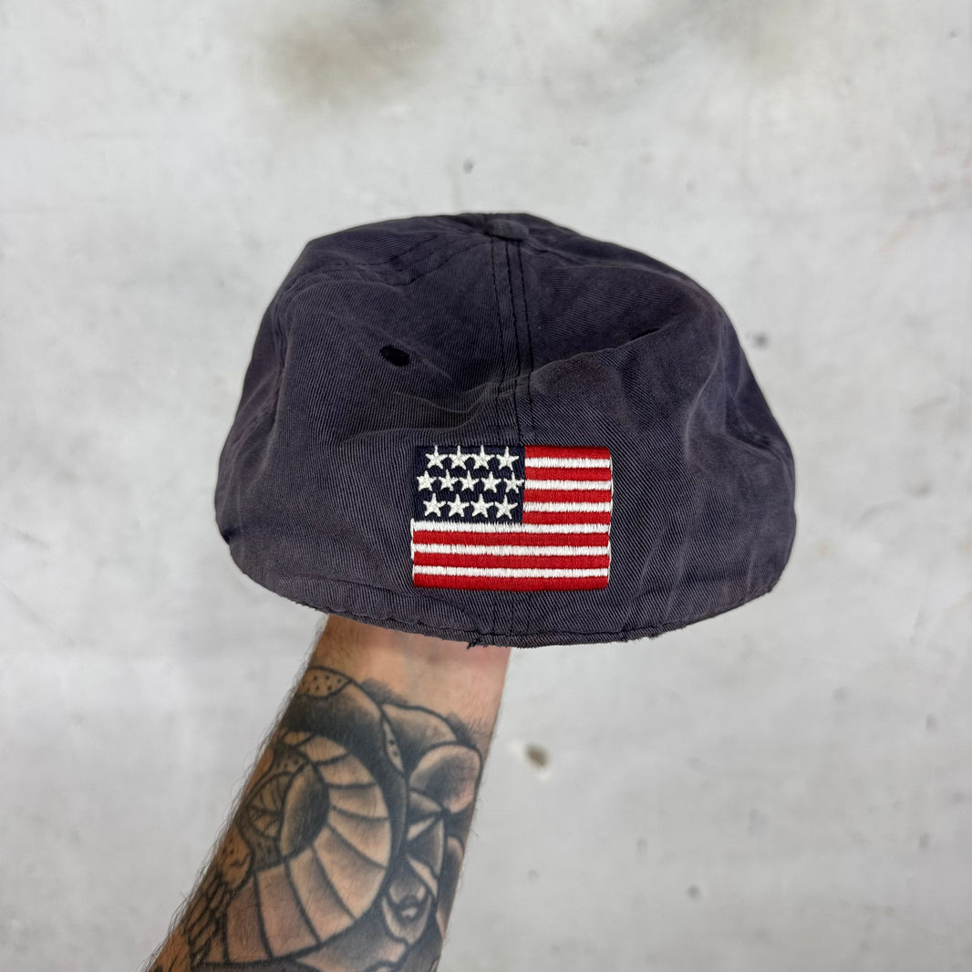 Ralph Lauren Polo Navy  Distressed Fitted Hat
