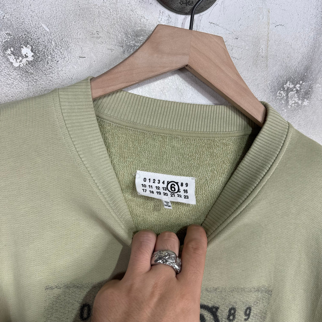 Margiela MM6 Tan Numbers Crewneck