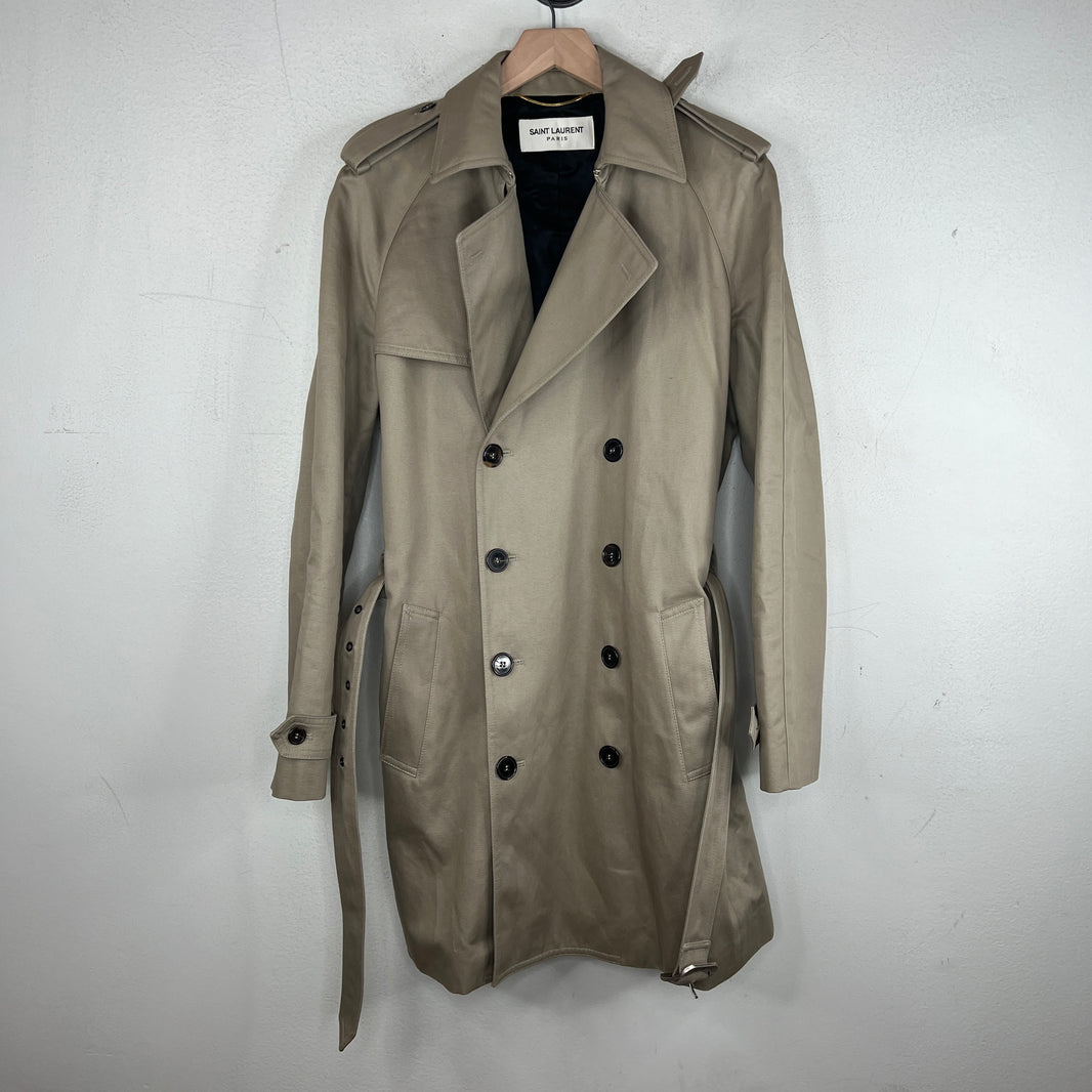 Saint Laurent Gray Trench Coat