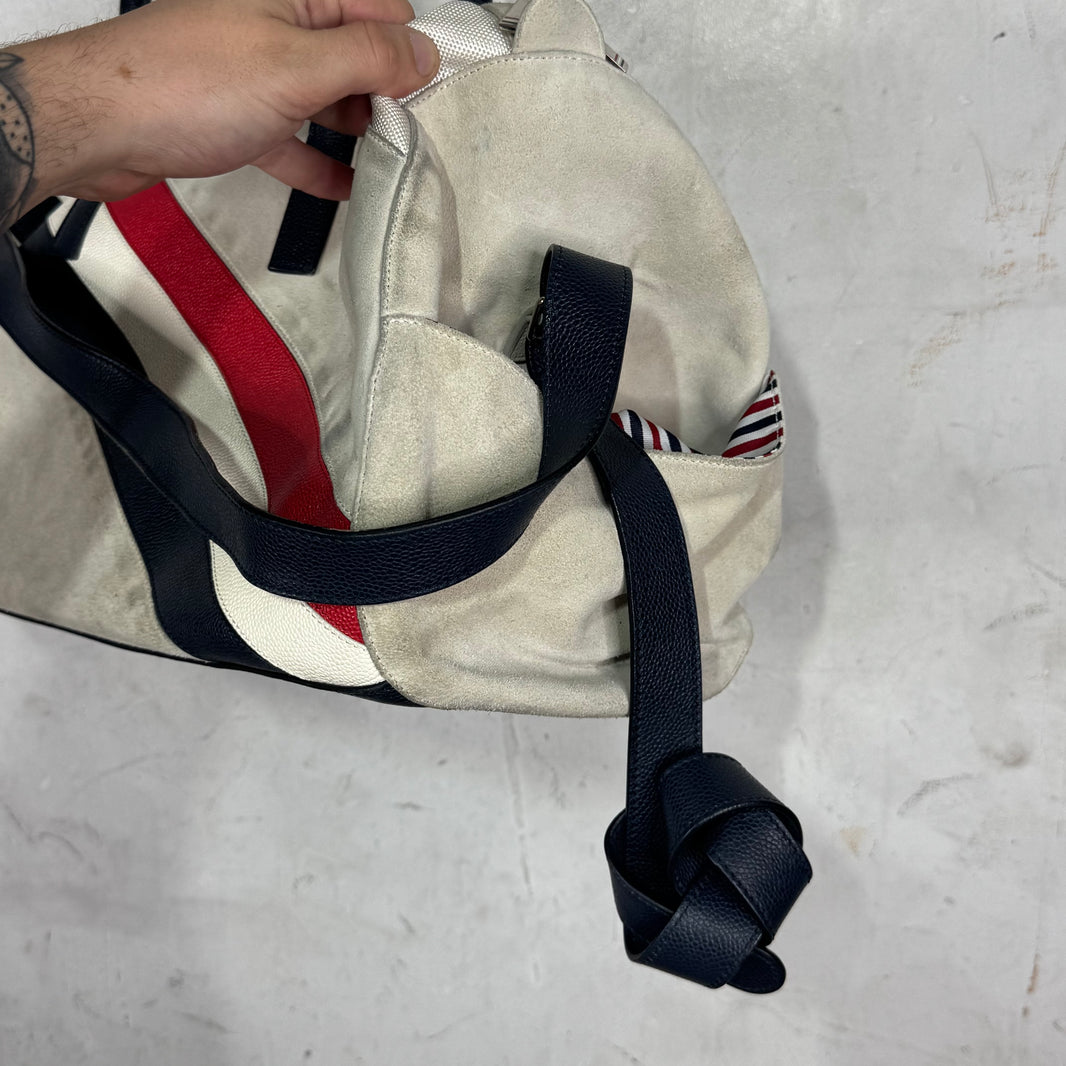 Thom Browne Suede Stripped Duffle Bag