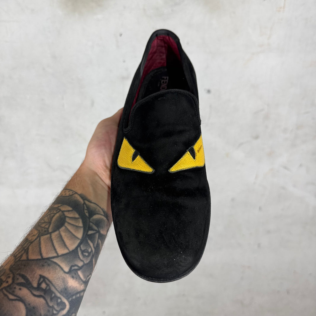 Fendi Monster Suede Loafers