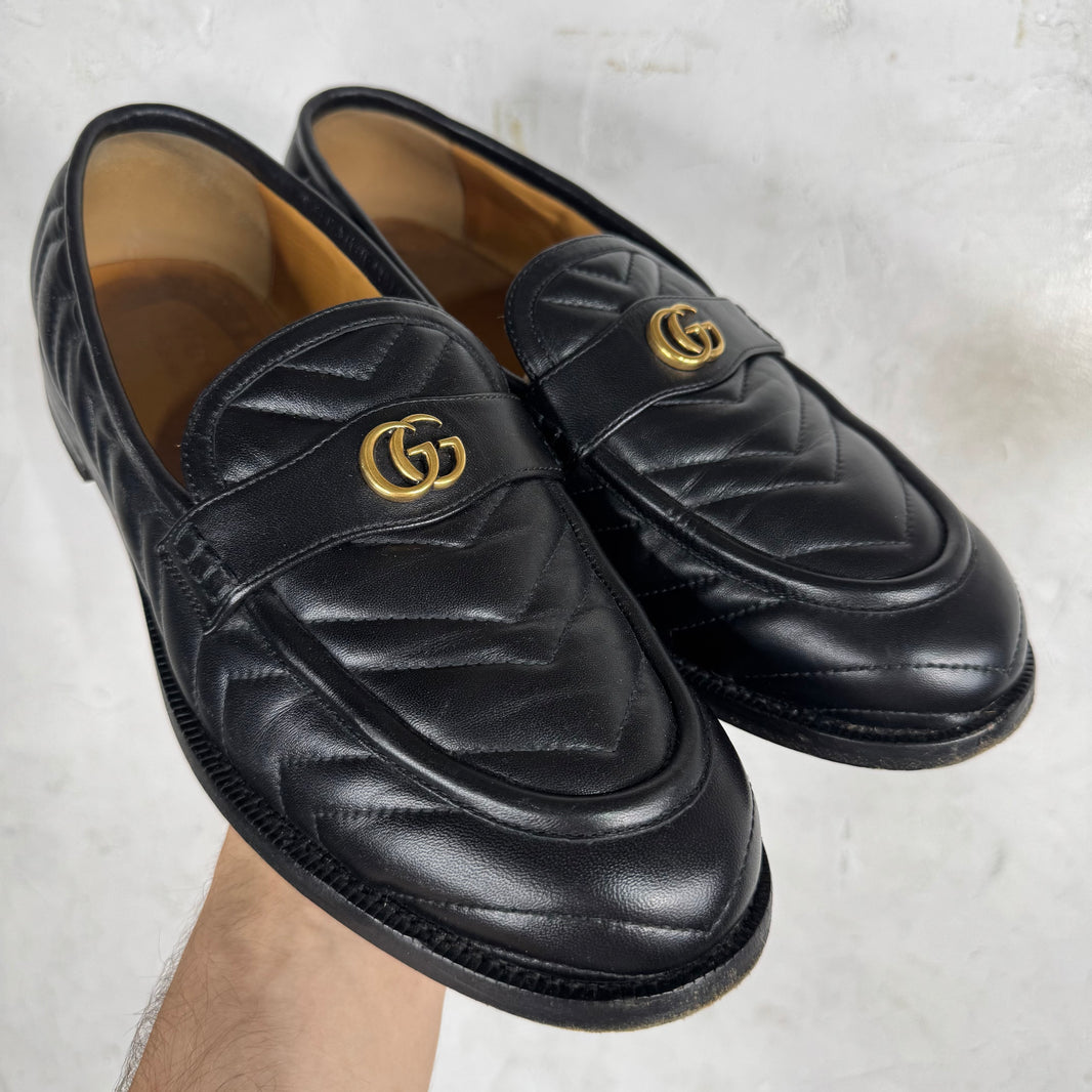 Gucci Quilted Interlock Logo Loafers