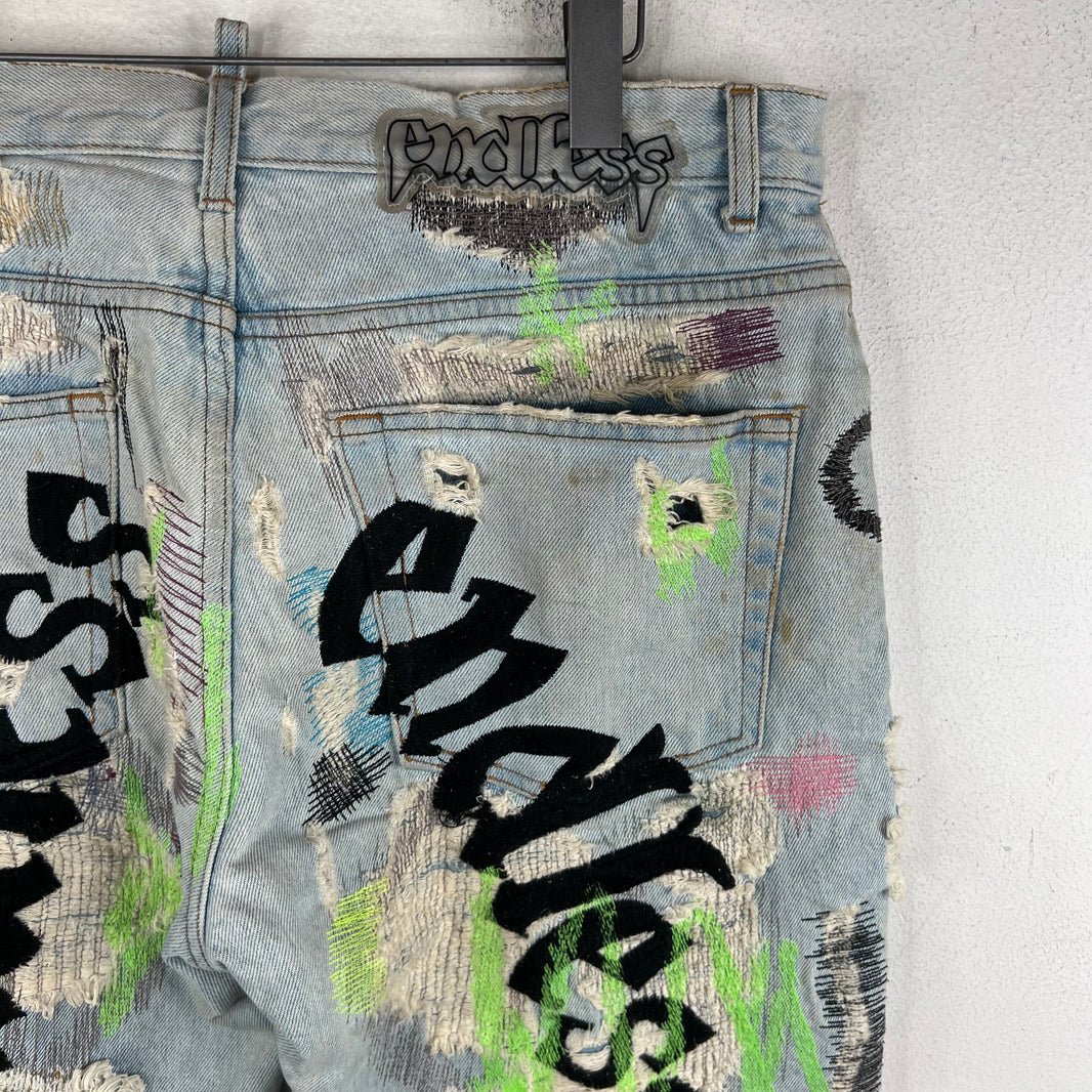 Endless Denim OG Embroidered Boro Jeans