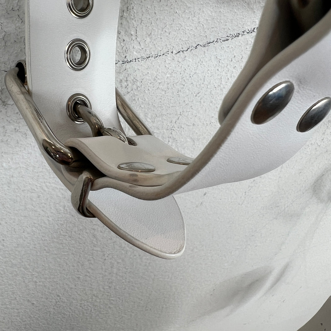 Alyx White Leather Chest Harness