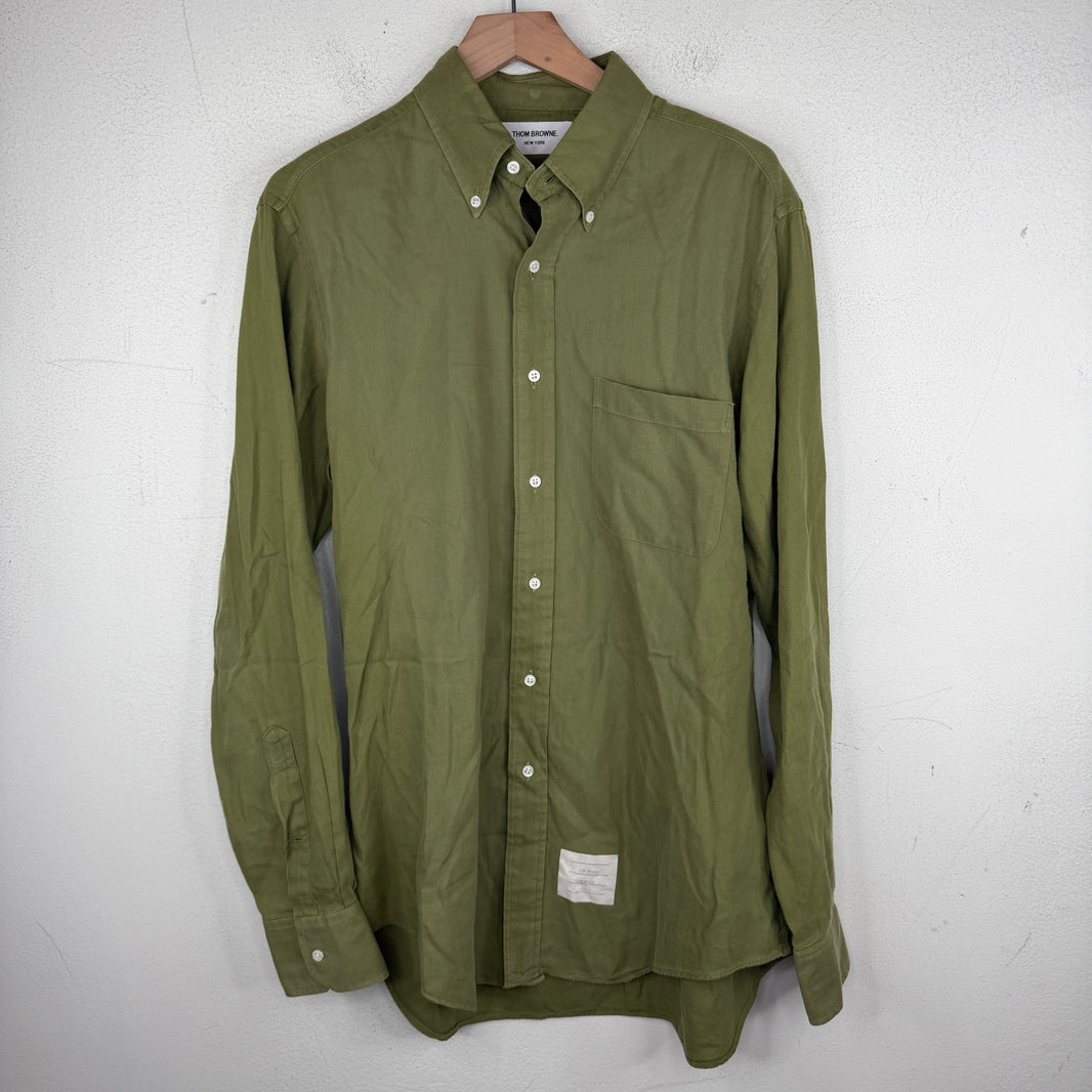 Thom Browne Green Button Up Shirt