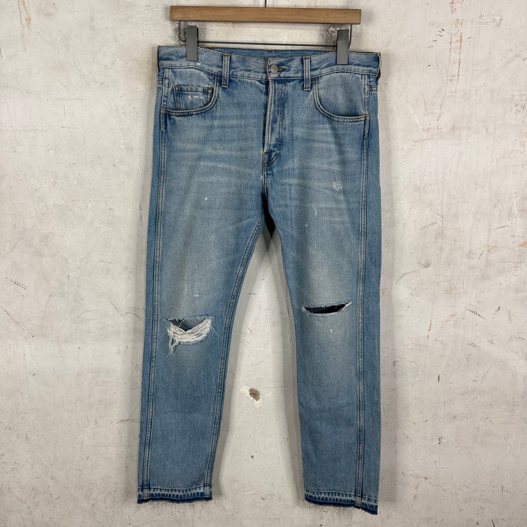 Gucci Release Hem Distressed Jeans