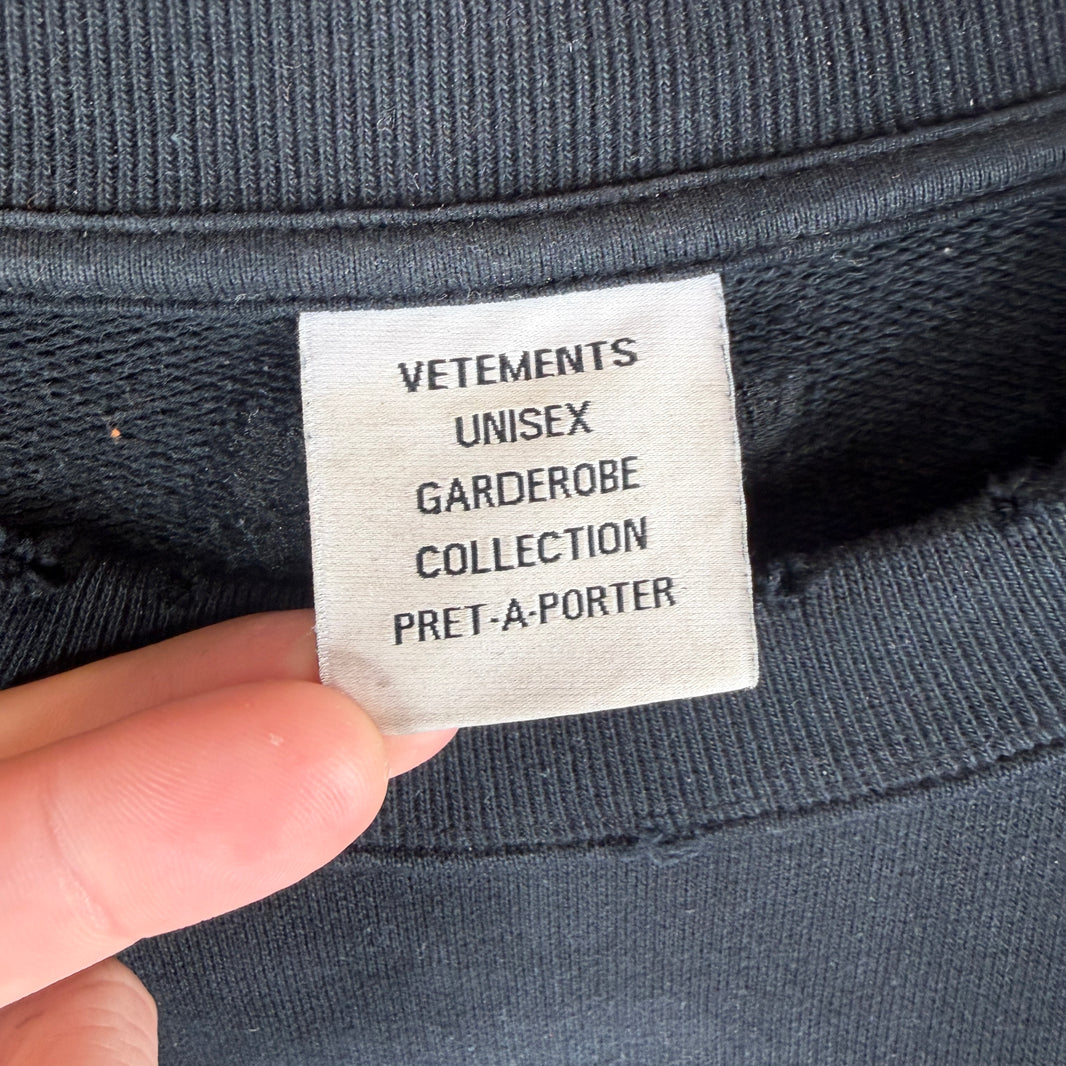 Vetements Distressed Afterlife Oversized Crewneck