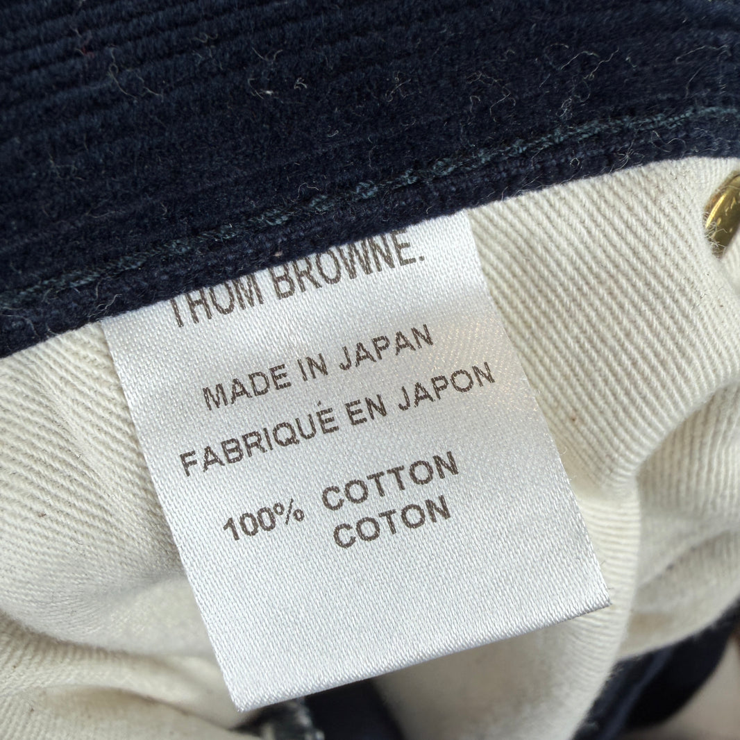 Thom Browne Navy Corduroy Trousers