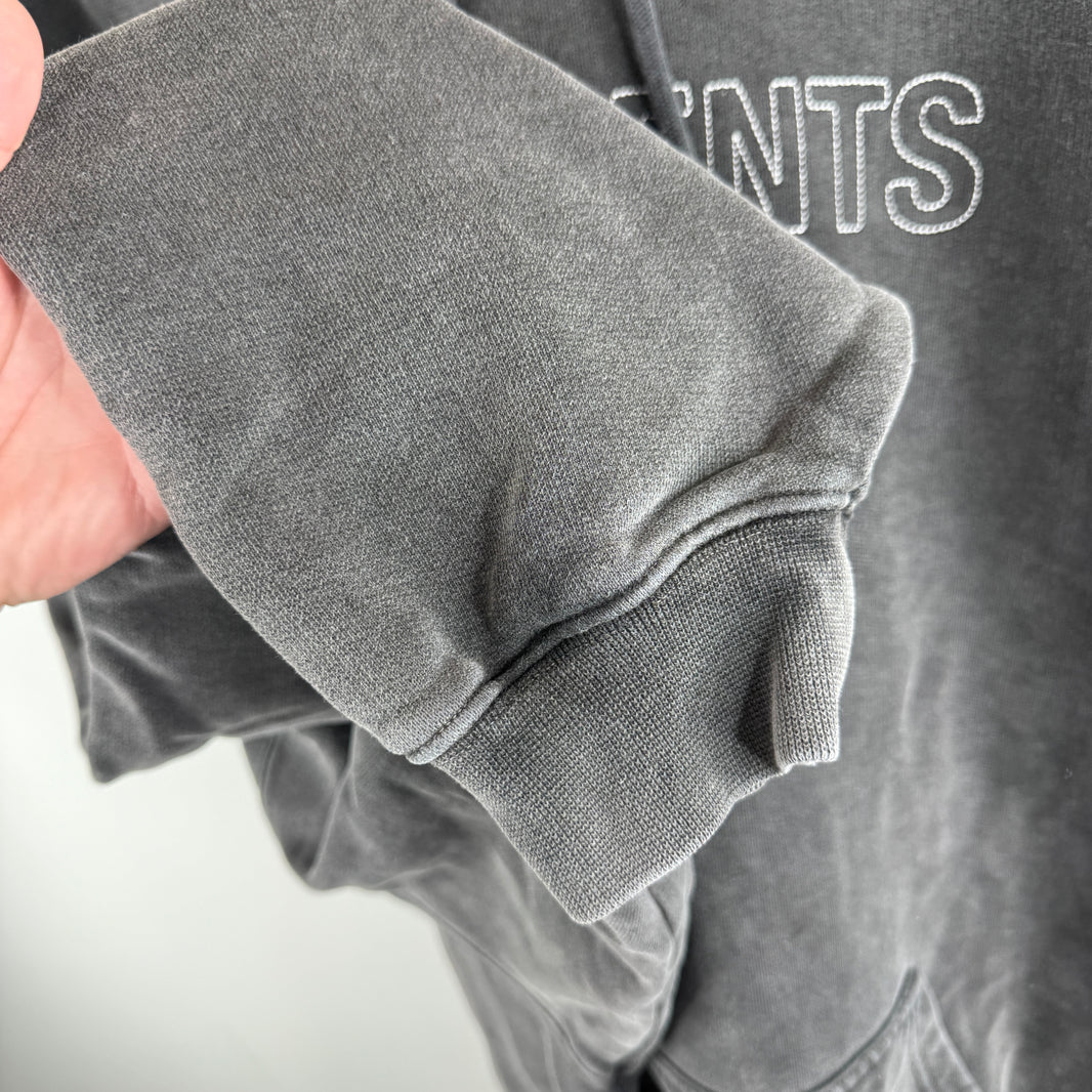 Vetements Stitch Logo Charcoal Hoodie