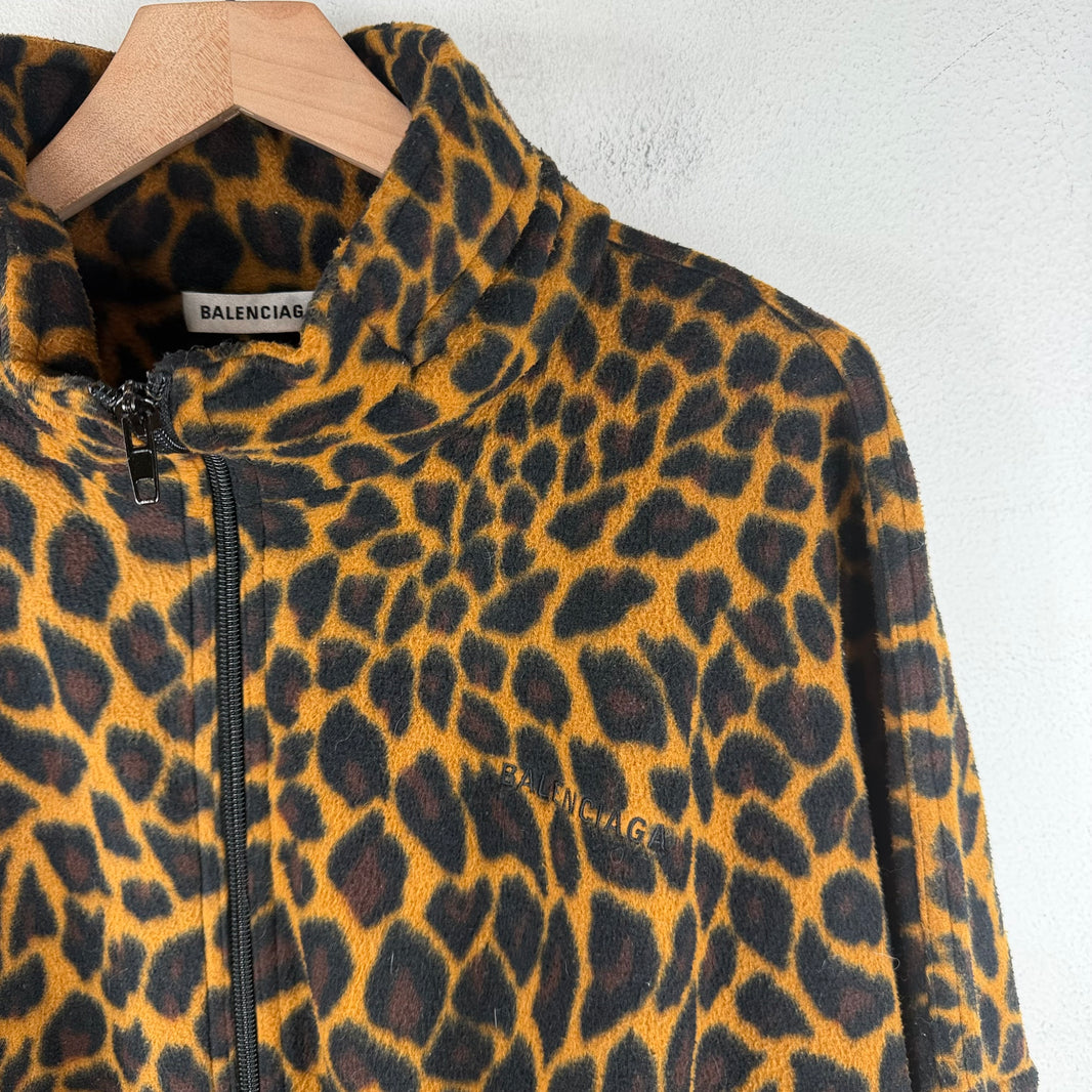 Balenciaga Leopard Hooded Fleece