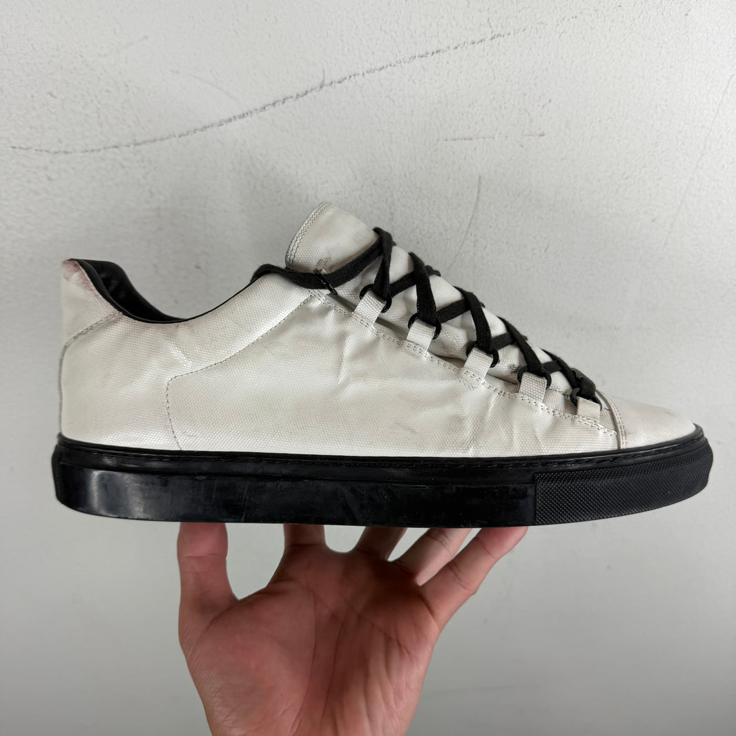 Balenciaga White Lowtop Arena Sneakers