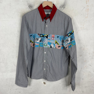 Prada Comic Patch Striped Shirt