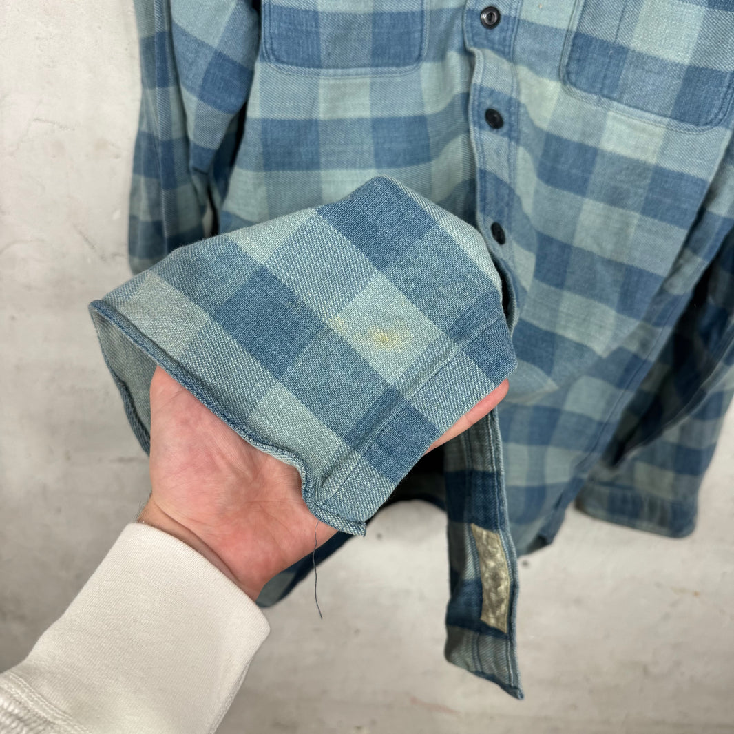 RRL Light Blue Plaid Flannel