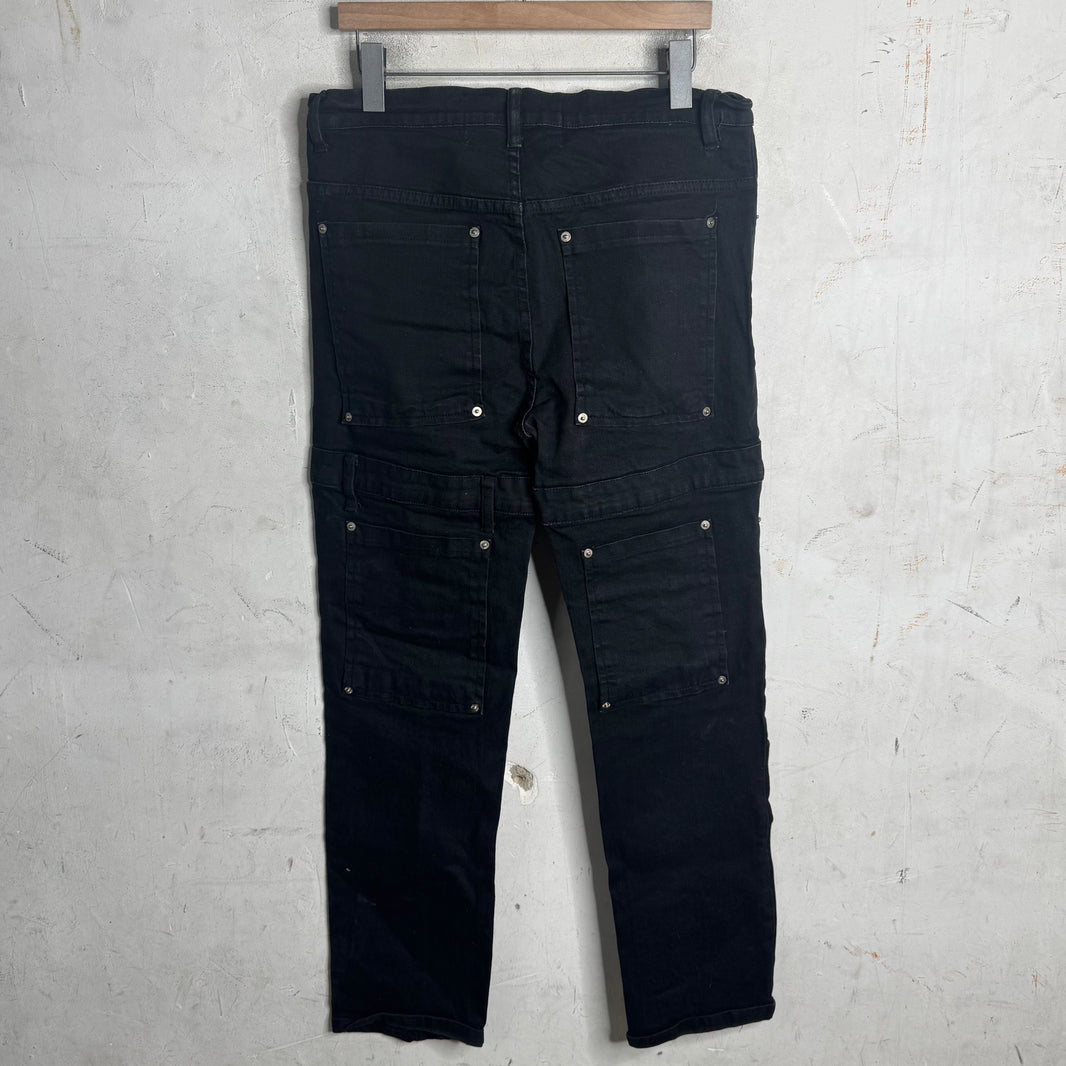 HBA Black Erosion Jeans