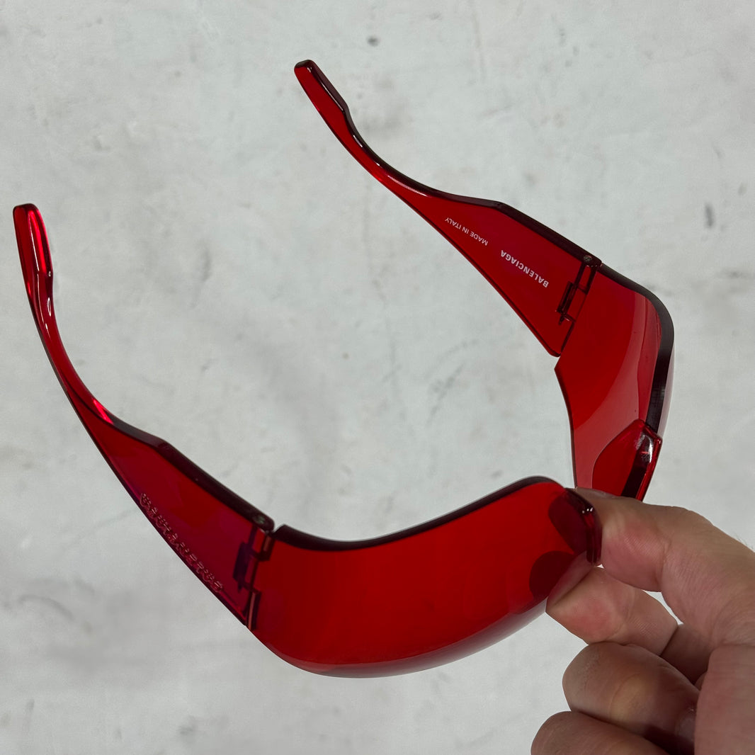Balenciaga Red Butterfly Mask Sunglasses