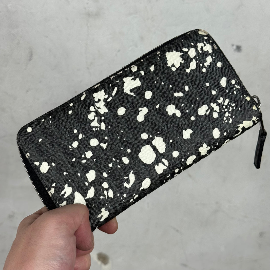 Dior Oblique Splatter Zip Wallet