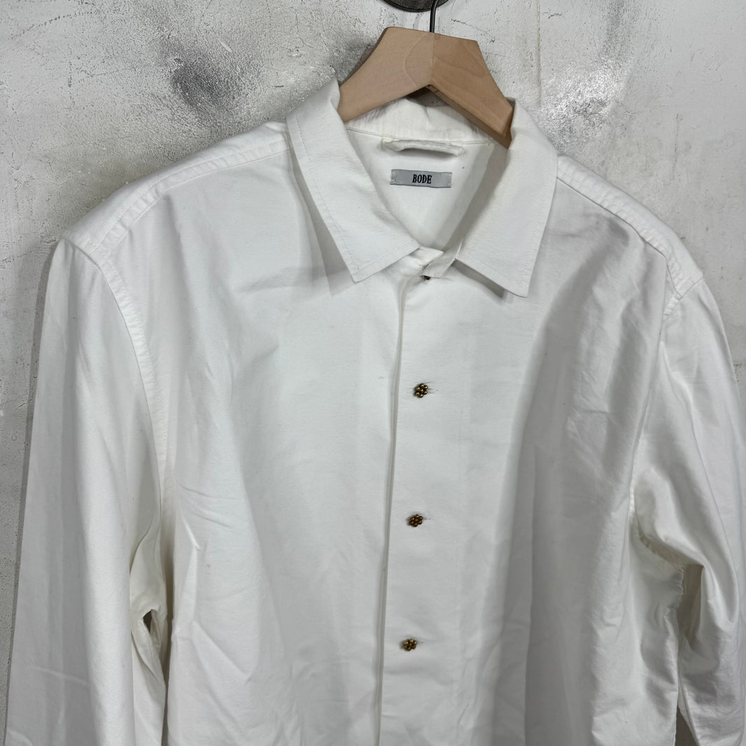 Bode Prounis  Buttoned Canvas Shirt