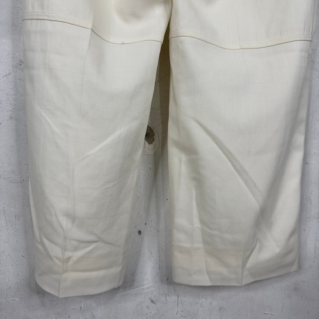 Louis Vuitton Wool Cream Pants