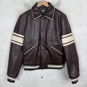 Stussy x Wales Bonner Varsity Leather Jacket