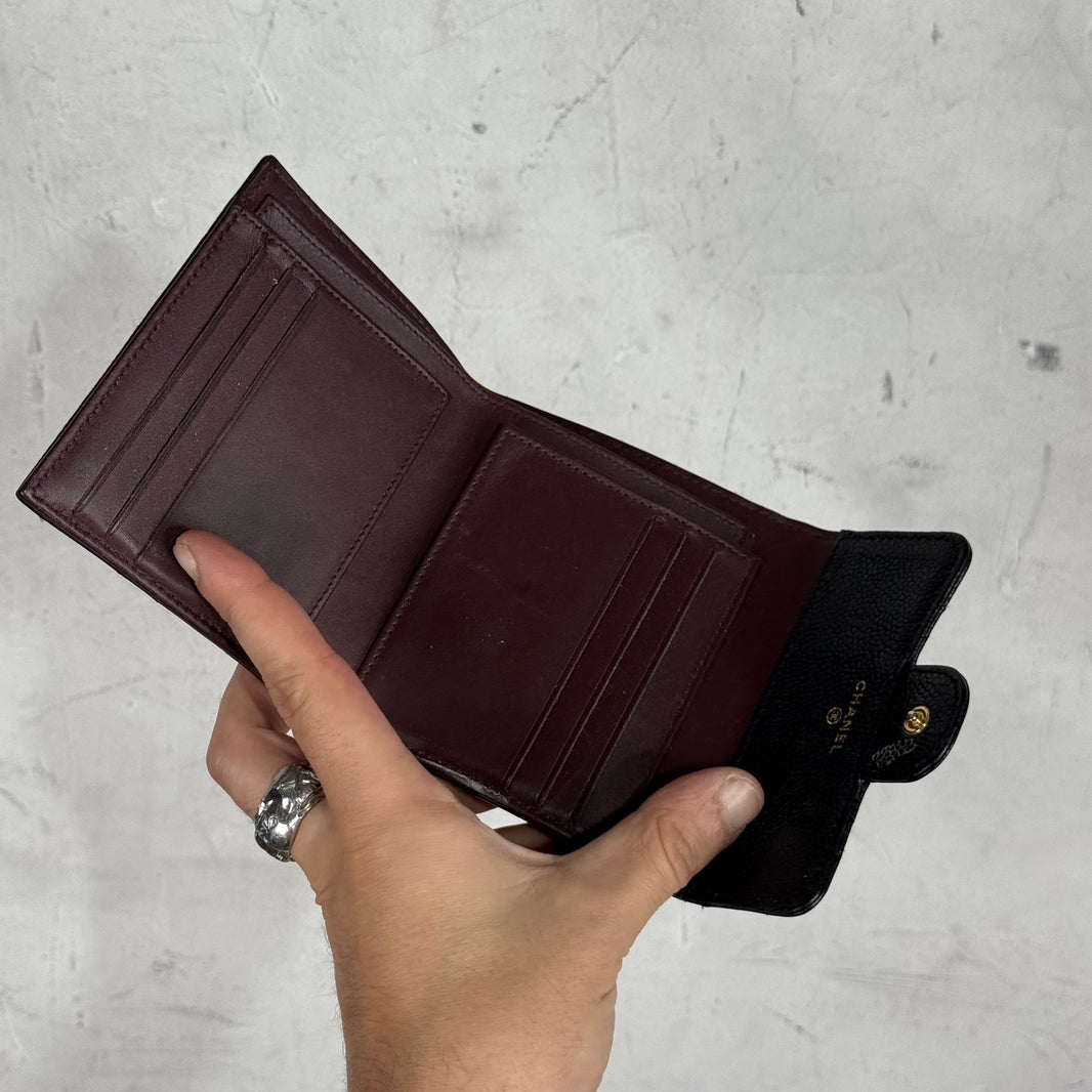 Chanel Quilted Bifold Zip Wallet