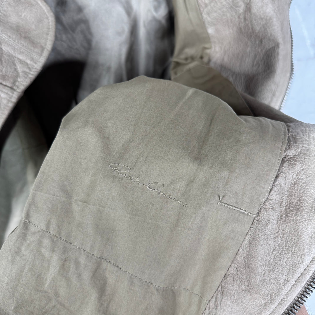 Rick Owens Leather Scuba Zip Jacket