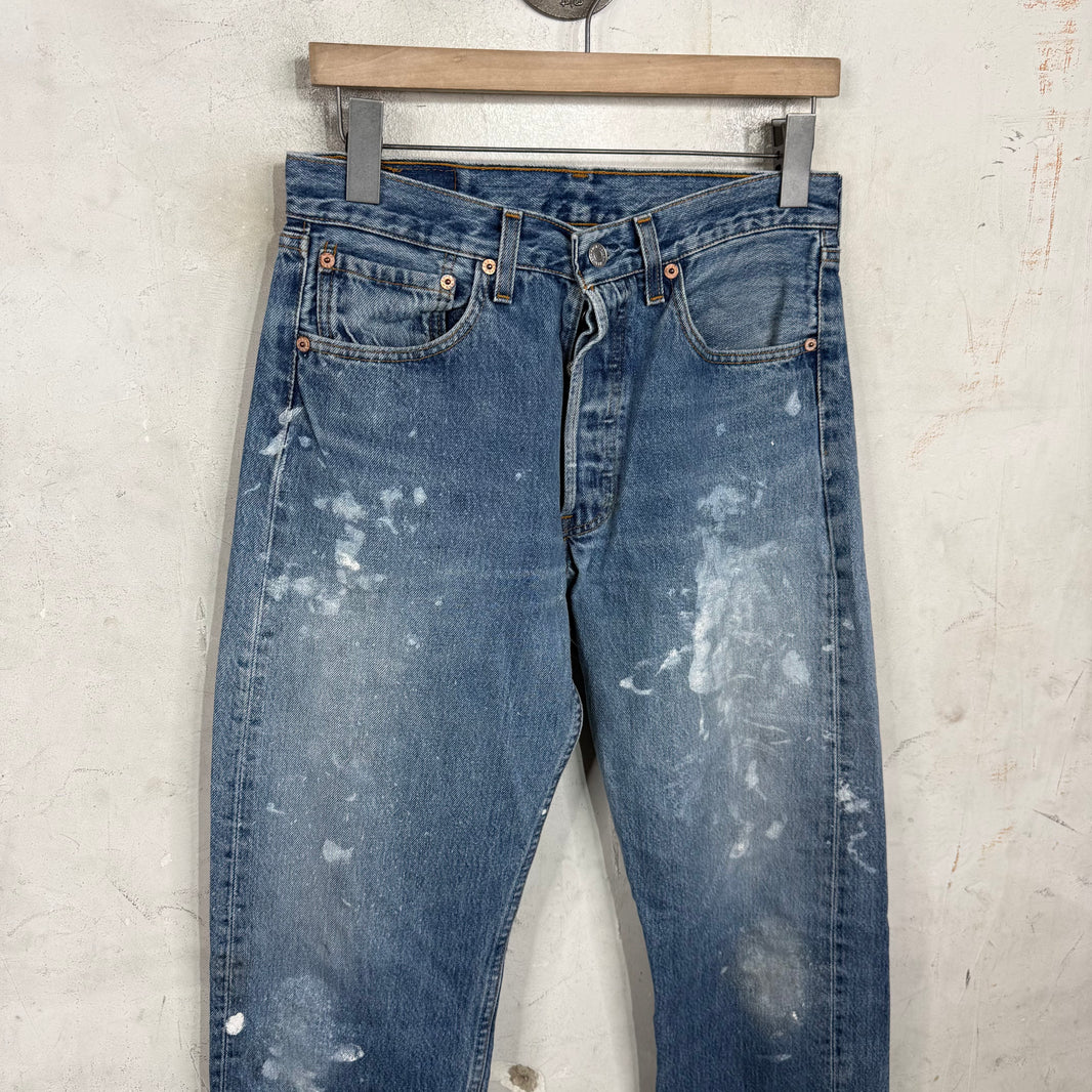 Vintage White Painted 501 Jeans