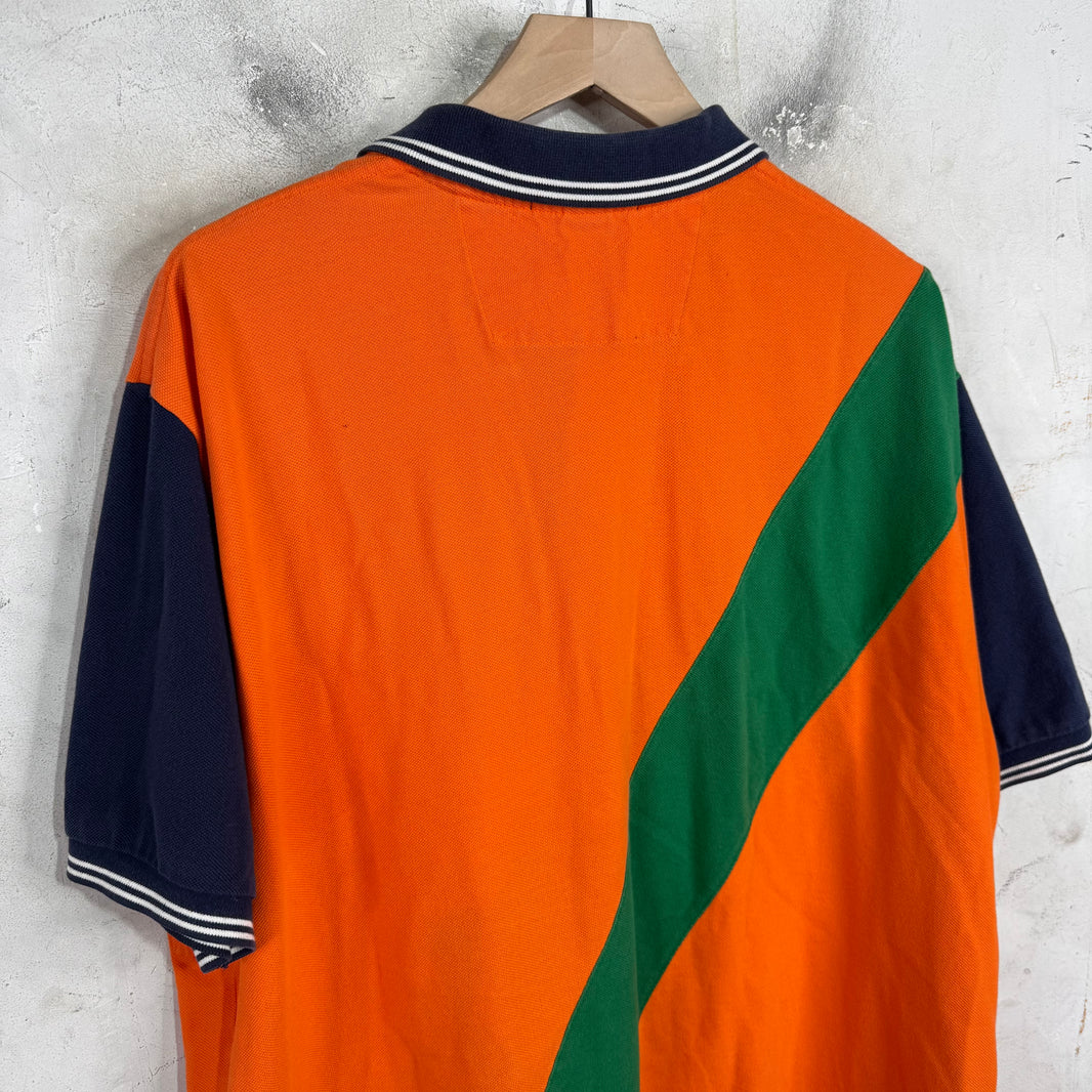 Ralph Lauren Orange/Green Horse Patched #3 Polo