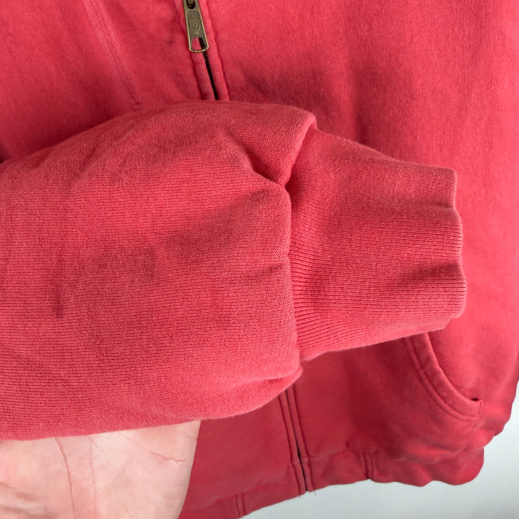 Supreme Dickies Quilted Lined Red Zip Hoodie