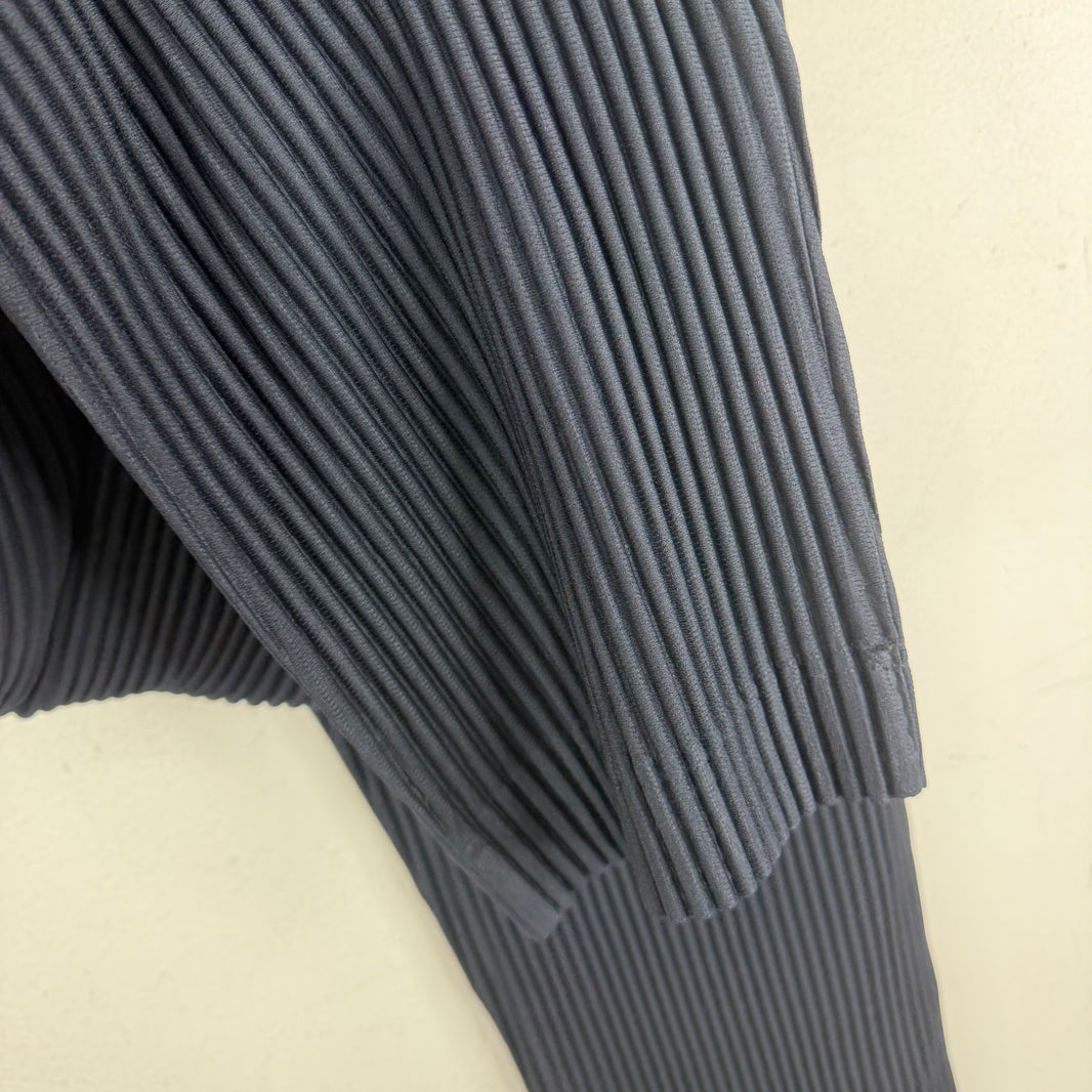 Issey Miyake Navy Pleated Trousers