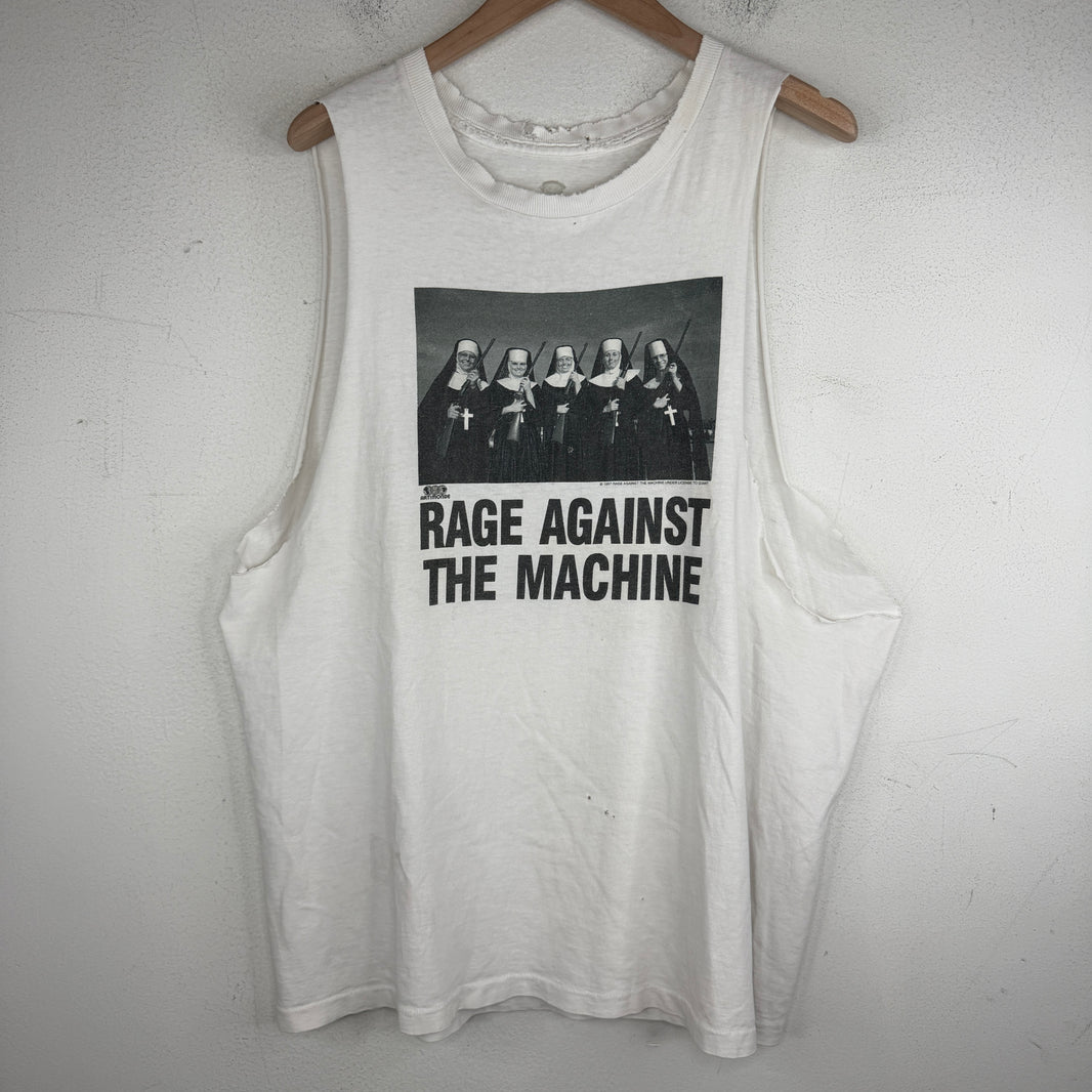 Vintage Rage Against the Machine Nun Cut Off T-Shirt