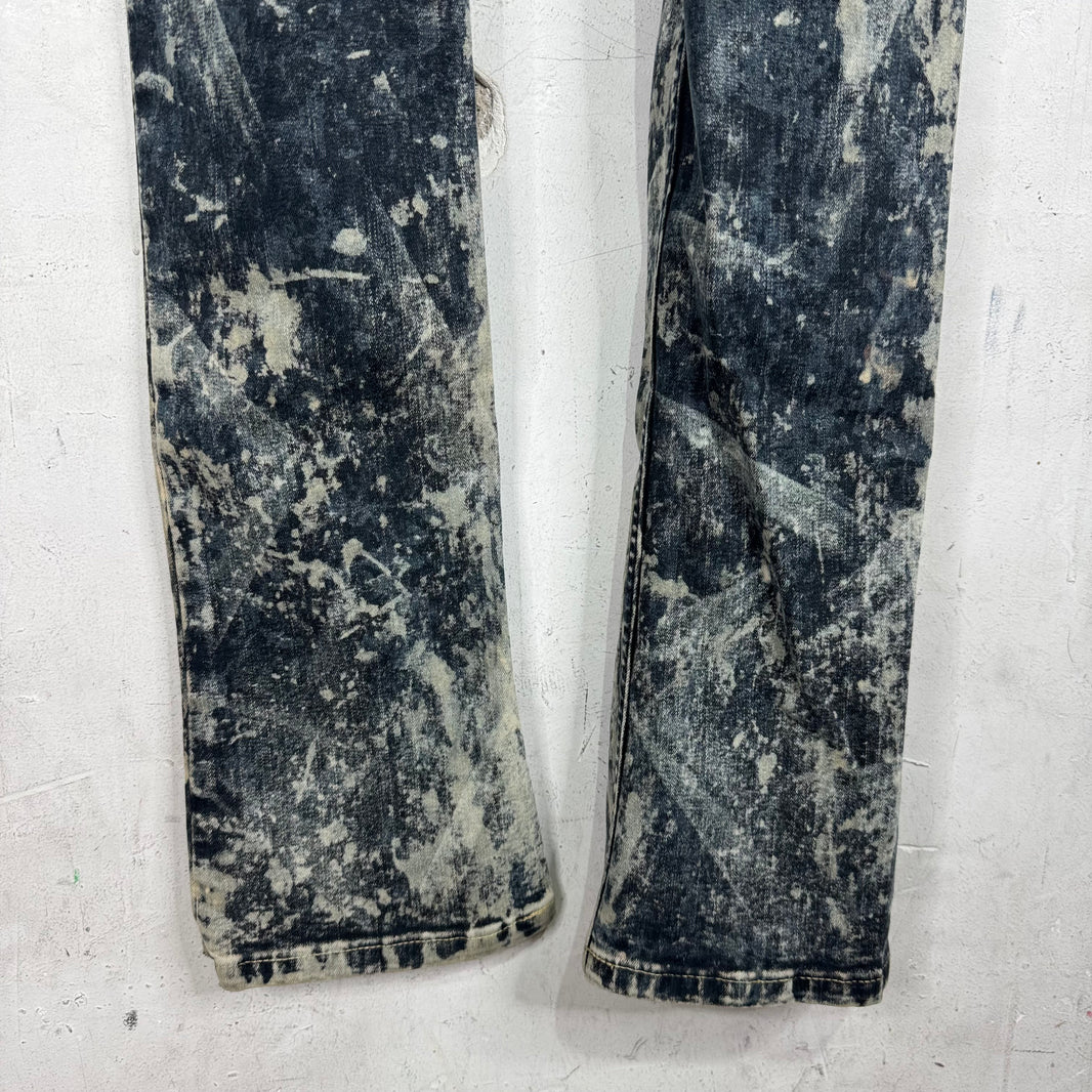 LGB Wolf Skull Bleached Skinny Jeans