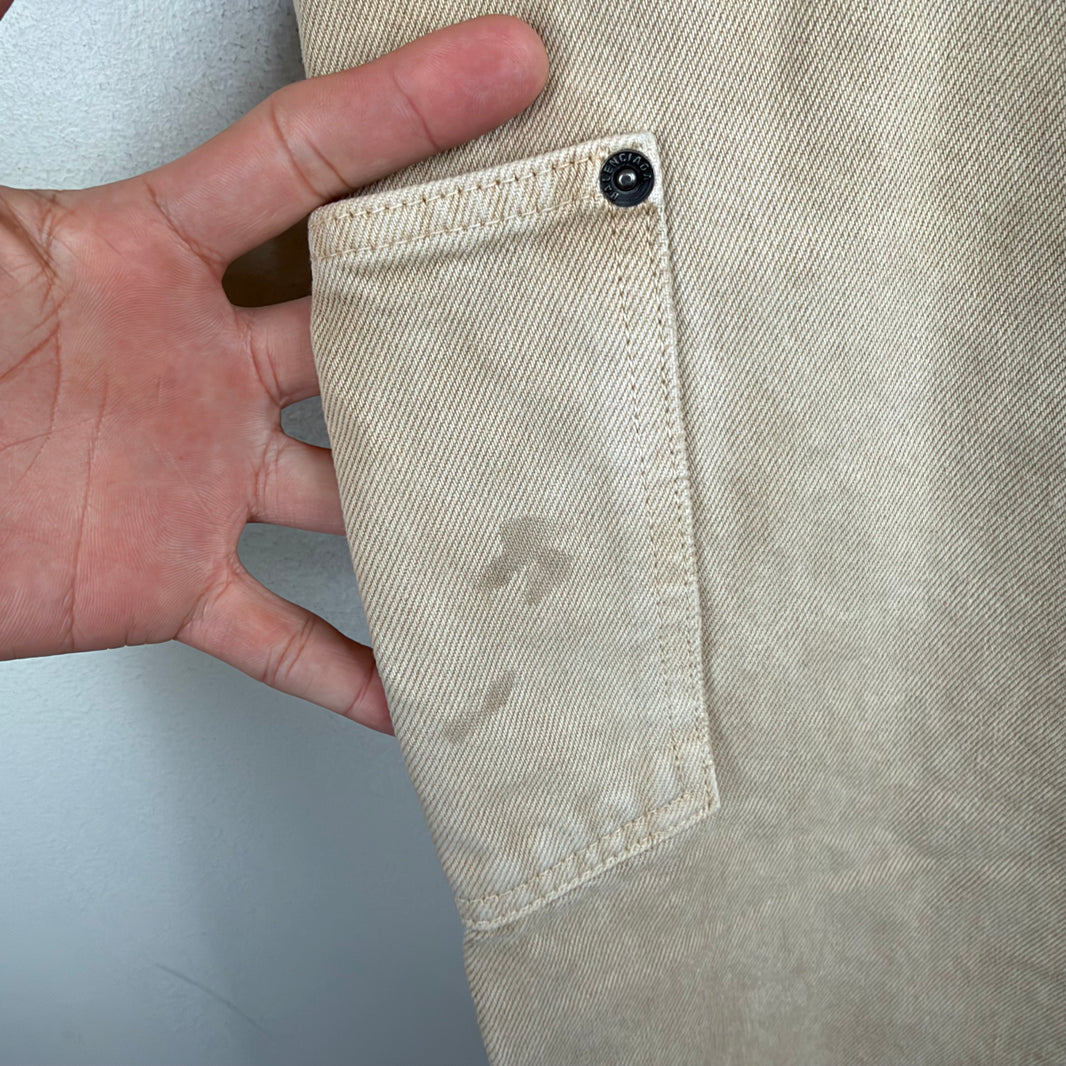 Balenciaga Tan Baggy Carpenter Double Knee Jeans