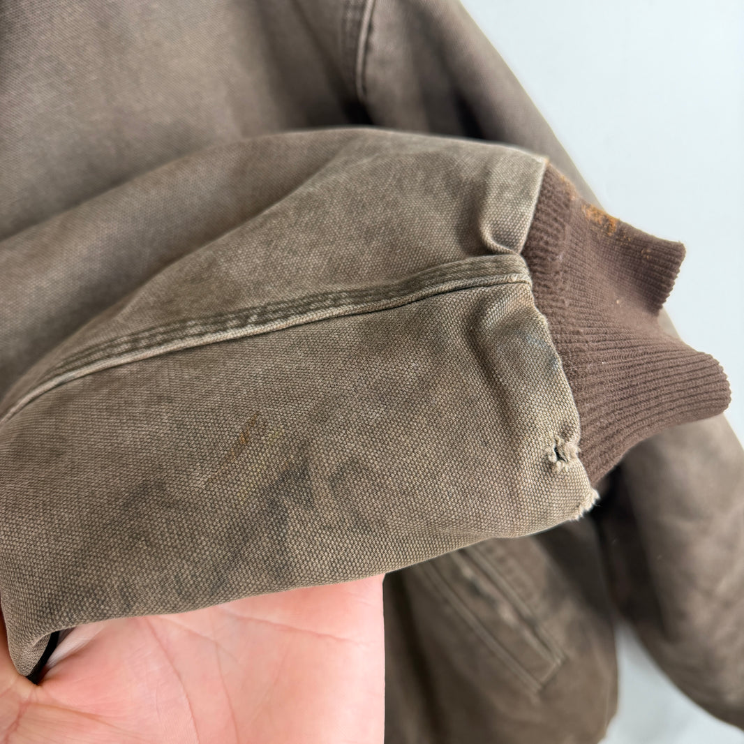 Vintage Carhartt Brown Santa Fe Pleasant Valley Woodcarving Jacket
