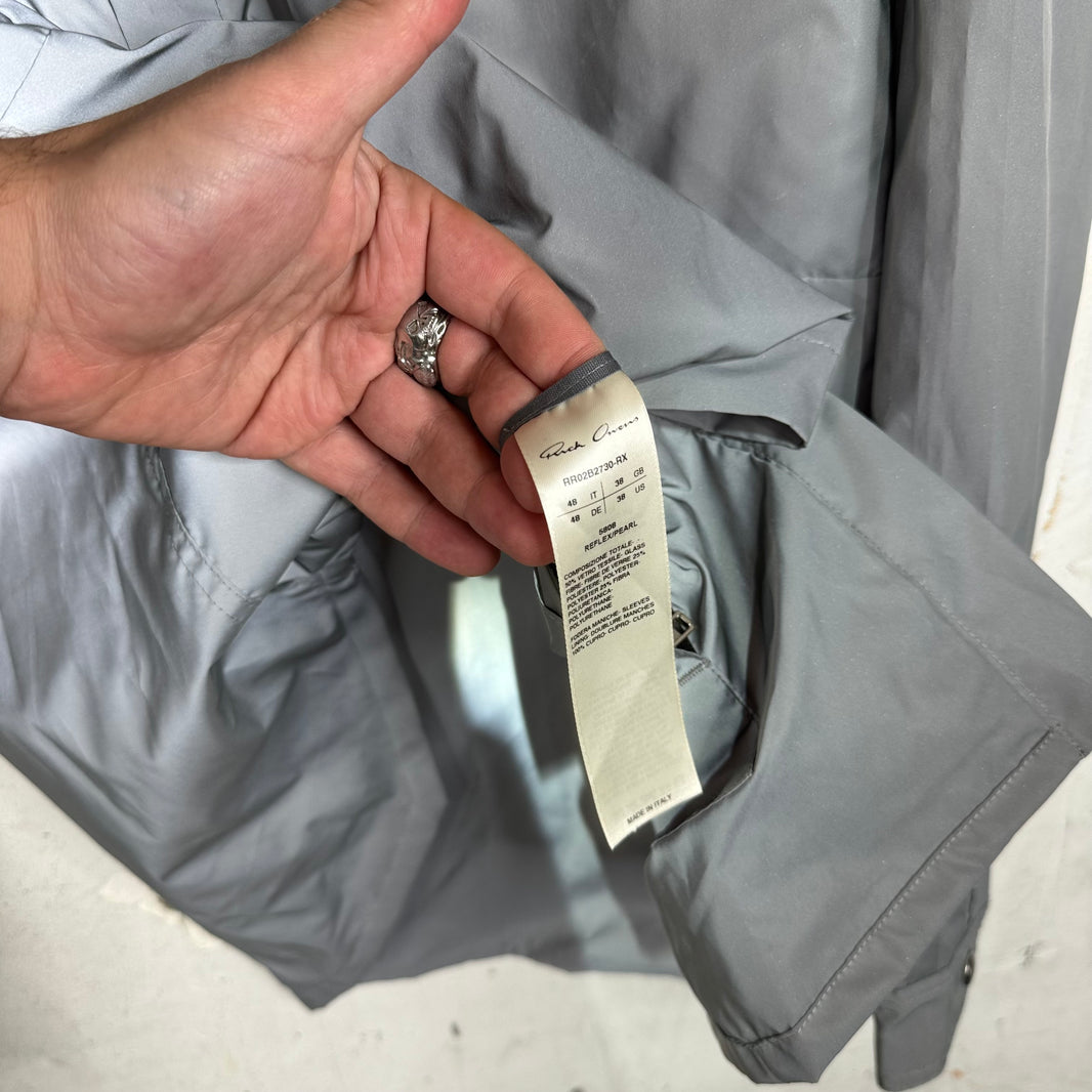 Rick Owens Strobe 3M Reflective Backstrap Overshirt