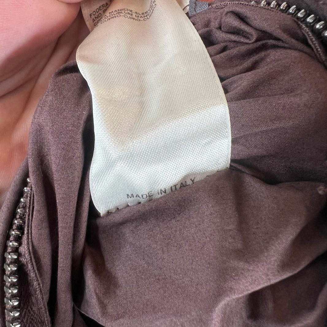 Rick Owens Raisin Leather Molino Jacket