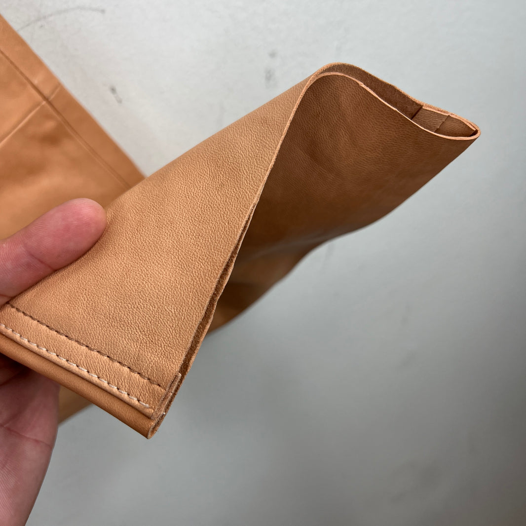Helmut Lang Peach Leather Slim Pants