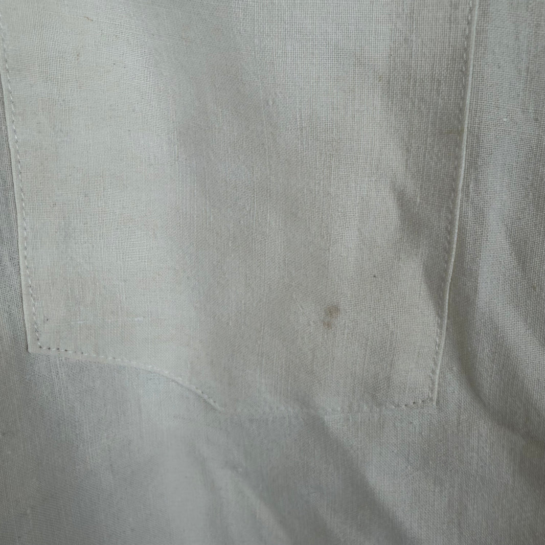 Bode Linen Collar Embroidered S/S Shirt