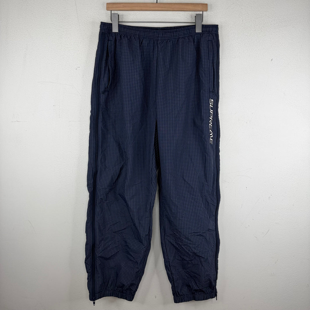 Supreme Navy Grid Trackpants