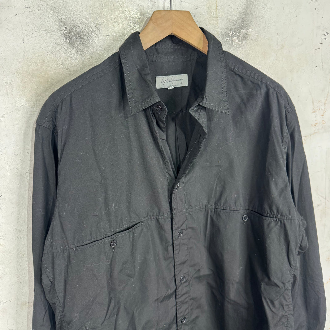 Yohji Yamamoto Black Double Pocketed Shirt