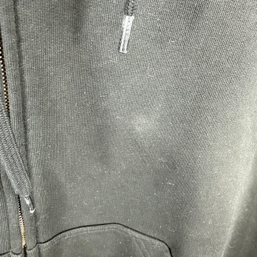 Balenciaga Silver Tape Zip-Up Hoodie
