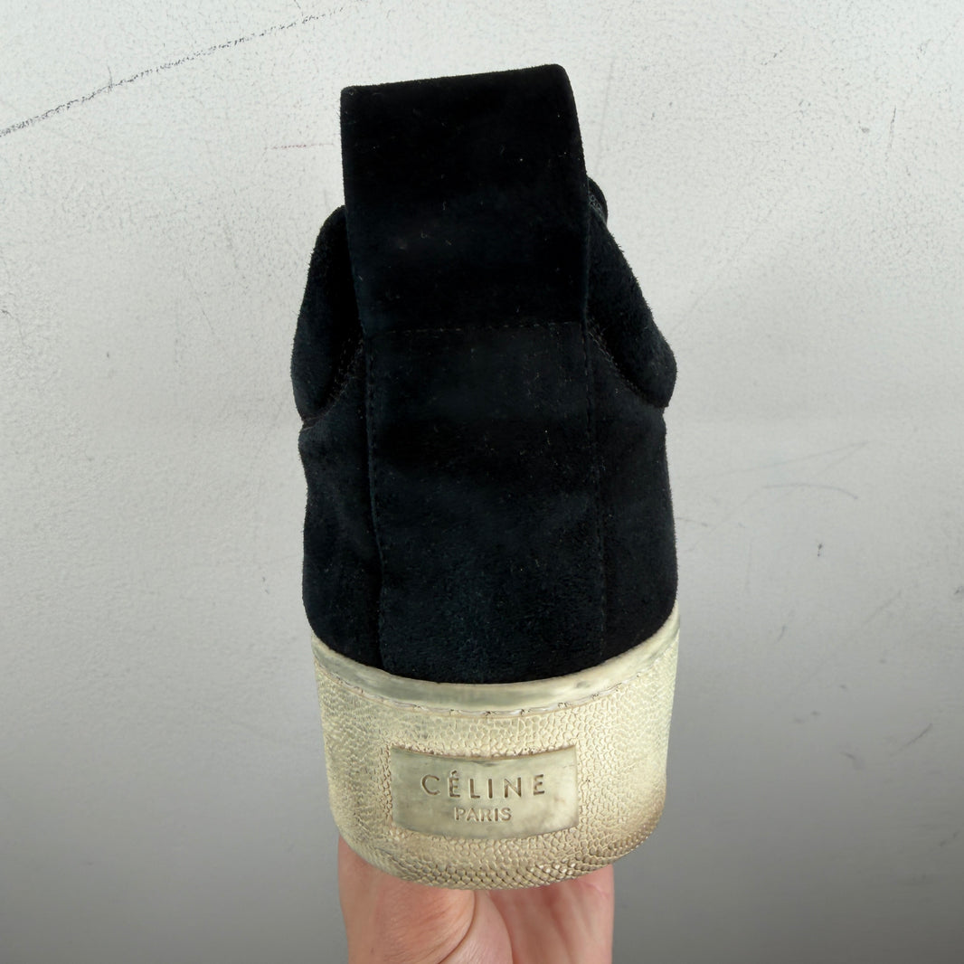 Celine Black Slip On Sneakers