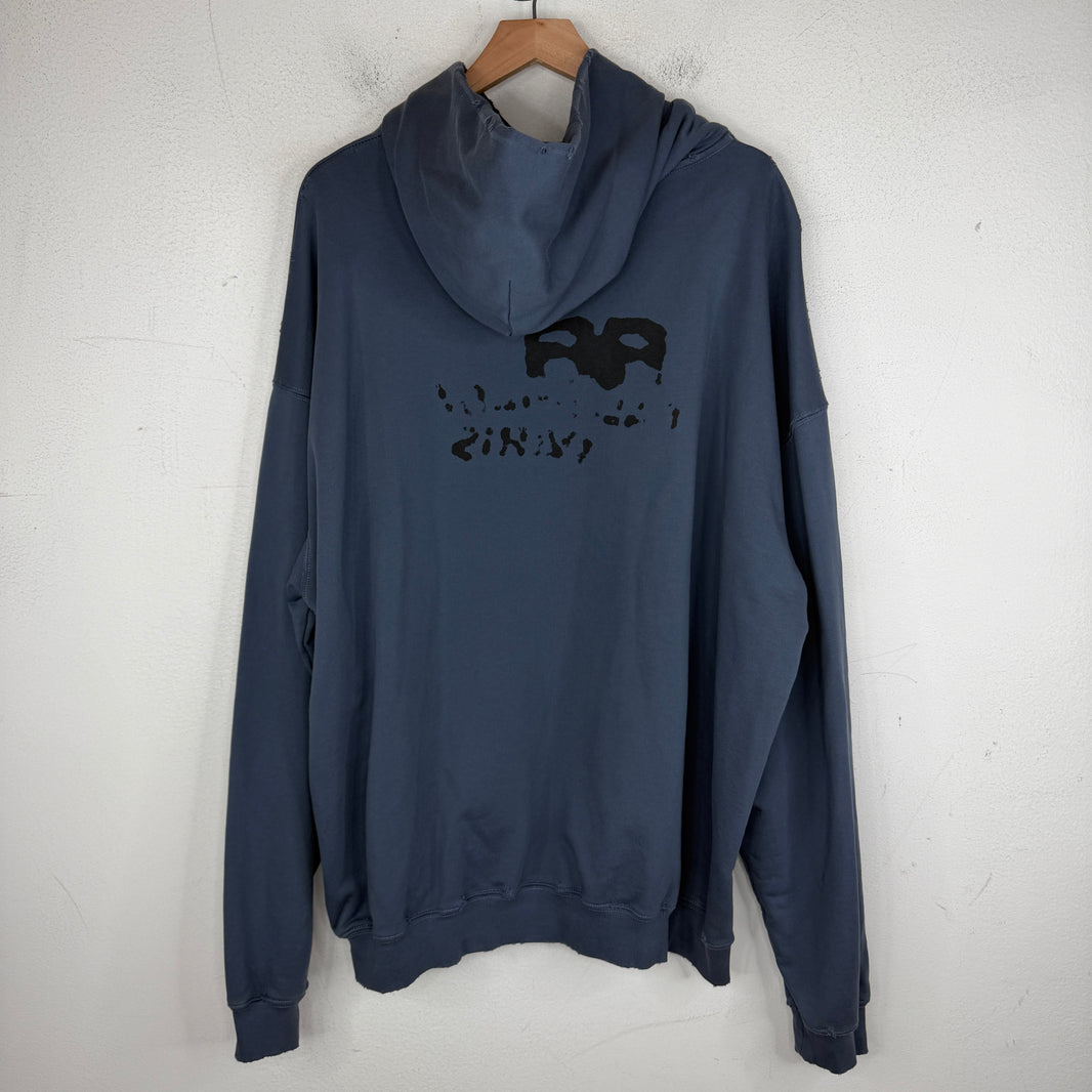 Balenciaga Oversized Dirty BB Paris Logo Hoodie