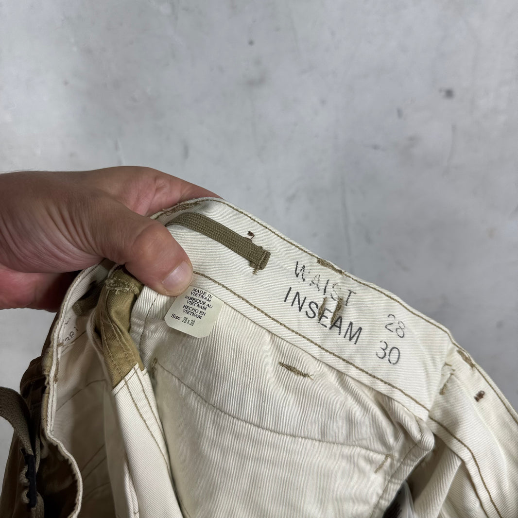 RRL Heavy Tan Zippered Cargos
