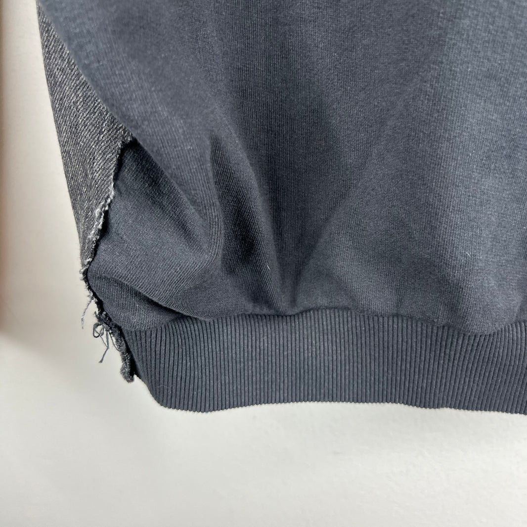Balenciaga Sample Hybrid Denim Hooded Red Tape Jacket