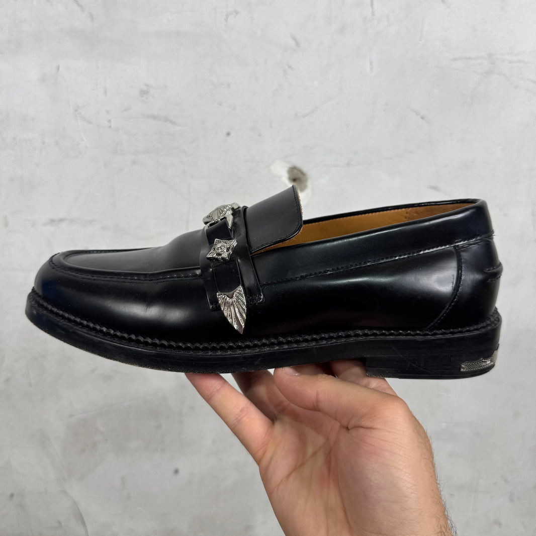 Toga Virilis Silver Embellished Loafers